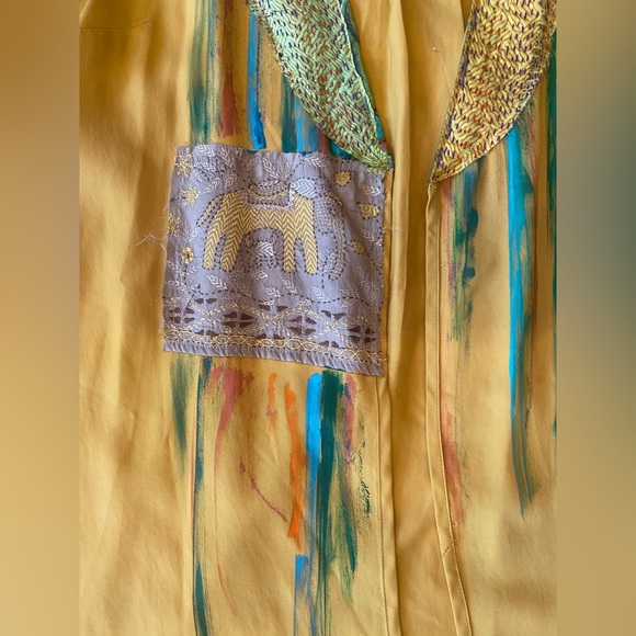 NWT Saniya Khan Custom Hand-painted Duster Jacket - Picture 2 of 4